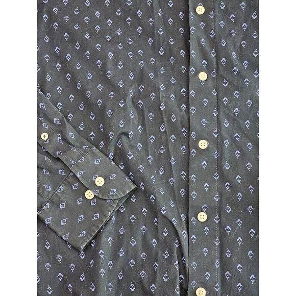 Bonobos Mens Size Large Blue Floral Button Up Shirt Tailored Fit Wrinkle Free - Picture 12 of 13